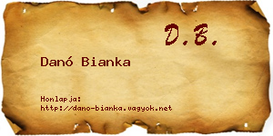 Danó Bianka névjegykártya